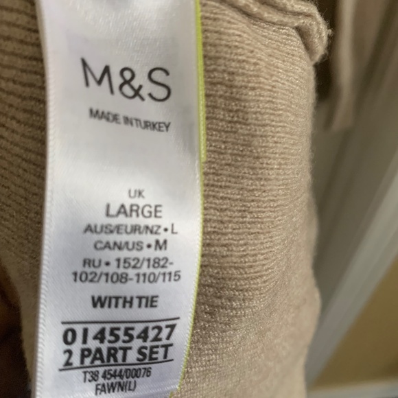Marks & Spencer Knit Maxi Dress — Tan & Cream (US L) - Picture 5 of 5